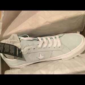 converse one star pro ox teal tint shoes
